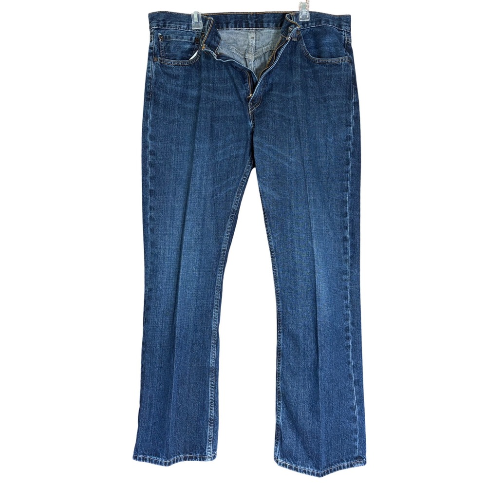 Levis 527 Bootcut Jeans Mens 40x32 Dark Wash Denim Pants - Picture 3 of 9